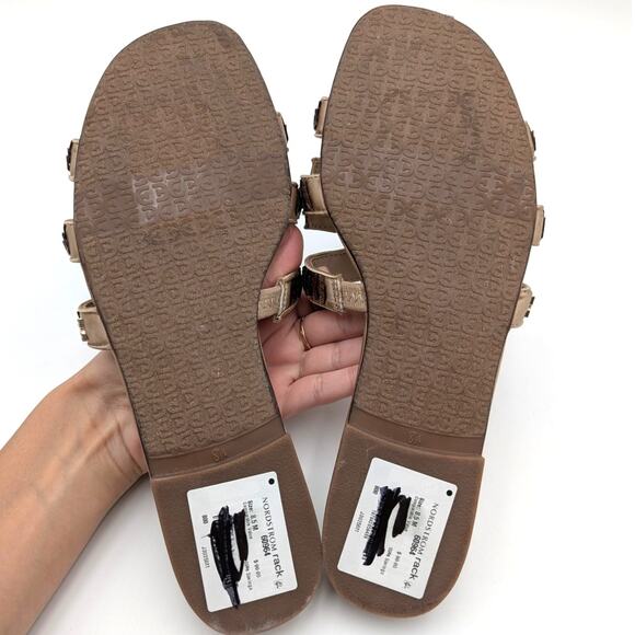 Sam Edelman Bay Glamour Slide Sandals Women's Molten Gold Size US8.5M EU39 - Picture 8 of 14